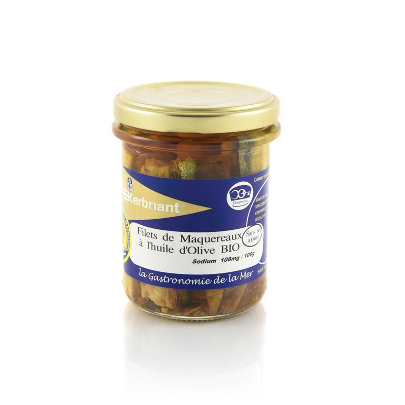 Mackerel fillets in olive oil - reduced sodium - 200g