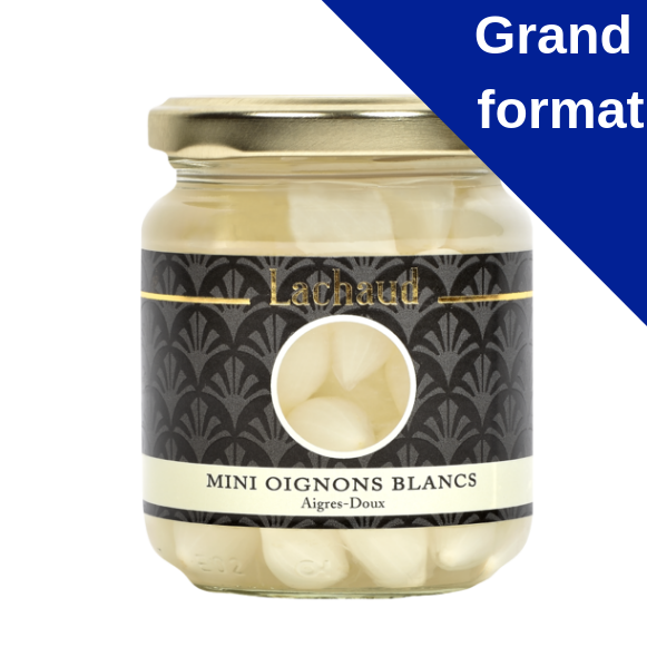 Mini sweet and sour white onions - large size - low in salt - 500 g