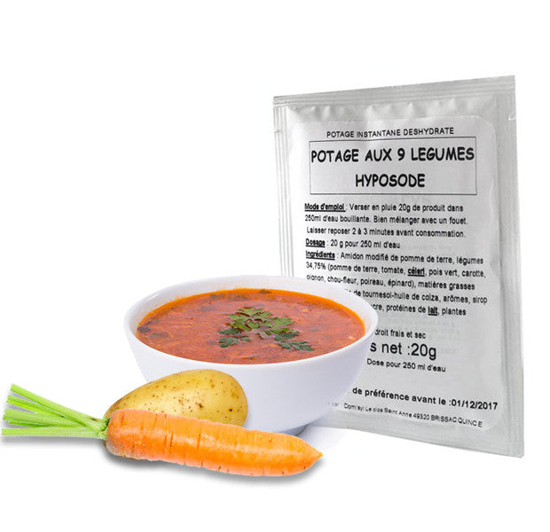 Instant 9 Vegetable Soup - low in salt - 20g