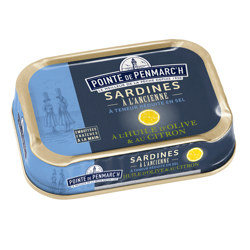 Sardinen in Olivenöl und Zitrone - salzarm - 115g