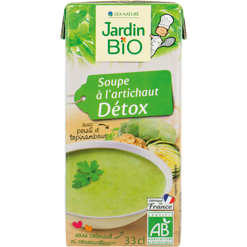 Detox artichoke soup - reduced in sodium - 33cl
