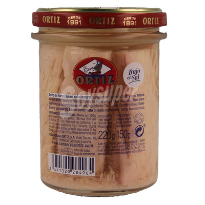 White Albacore Tuna in Natural - very low in salt - 220g
