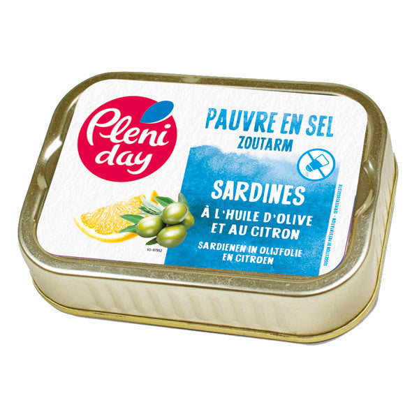 Sardinen in Olivenöl und Zitrone - salzarm - 115g